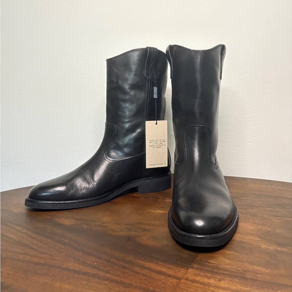 Golden Goose BIKER black leather Size 45, US 11.5